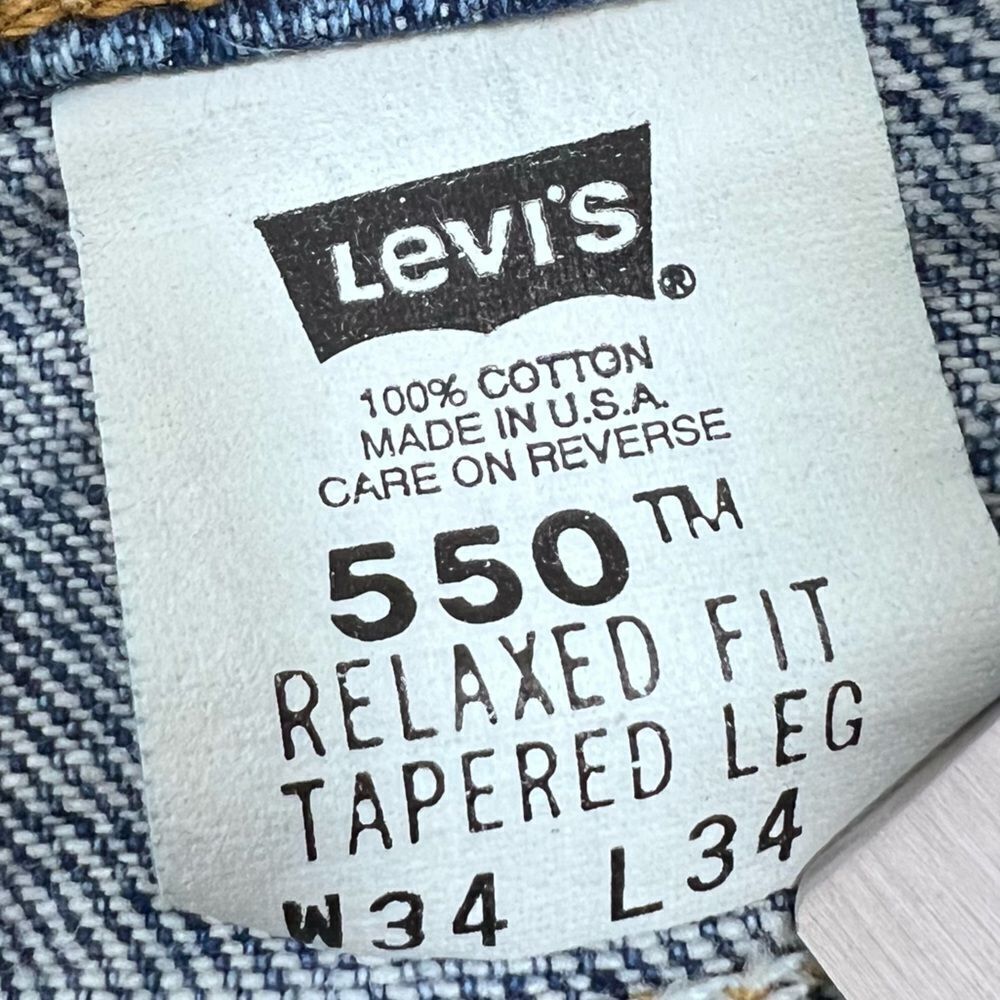 Vintage 90s Levi's 550 Relaxed Fit Taper Leg Jeans - Picture 6 of 16